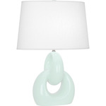 Fusion Table Lamp - Mint / Oyster Linen