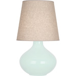 June Table Lamp - Mint / Buff Linen