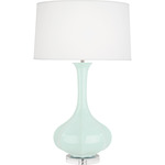 Pike Table Lamp - Mint / Pearl Dupioni