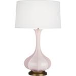 Pike Table Lamp - Rose Water / Pearl Dupioni