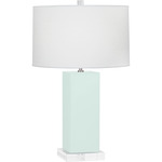 Harvey Table Lamp - Mint / Oyster Linen
