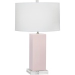 Harvey Table Lamp - Rose Water / Oyster Linen