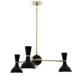 Clare Chandelier - Modern Brass / Obsidian