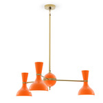Clare Chandelier - Modern Brass / Pumpkin