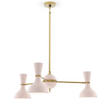 Clare Chandelier - Modern Brass / Rose Water