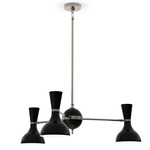 Clare Chandelier - Polished Nickel / Obsidian