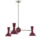 Clare Chandelier - Polished Nickel / Sugar Plum