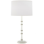 Kane Fabric Shade Table Lamp - Daisy / Ascot / Polished Nickel