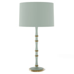 Kane Solid Table Lamp - Modern Brass / Matte Celadon