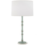 Kane Fabric Shade Table Lamp - Matte Celadon / Ascot / Polished Nickel