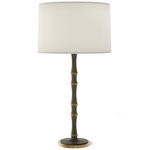 Kane Fabric Shade Table Lamp - Matte Smoky Taupe / Fondine / Modern Brass