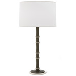 Kane Fabric Shade Table Lamp - Matte Smoky Taupe / Ascot / Polished Nickel