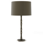 Kane Solid Table Lamp - Polished Nickel / Matte Smokey Taupe