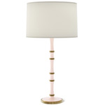 Kane Fabric Shade Table Lamp - Rose Water / Fondine / Modern Brass