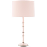 Kane Solid Table Lamp - Polished Nickel / Rose Water