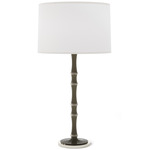 Kane Fabric Shade Table Lamp - Smokey Taupe / Ascot / Polished Nickel