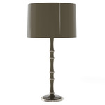 Kane Solid Table Lamp - Polished Nickel / Smokey Taupe