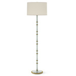 Kane Fabric Floor Lamp - Celadon / Fondine / Modern Brass