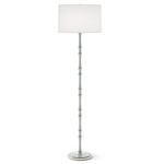Kane Fabric Floor Lamp - Celadon / Ascot / Polished Nickel