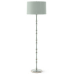 Kane Solid Floor Lamp - Polished Nickel / Celadon