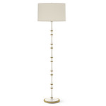 Kane Fabric Floor Lamp - Daisy / Fondine / Modern Brass