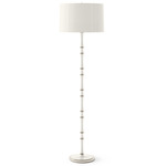 Kane Solid Floor Lamp - Polished Nickel / Daisy