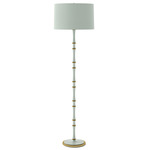 Kane Solid Floor Lamp - Modern Brass / Matte Celadon