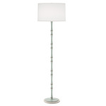 Kane Fabric Floor Lamp - Matte Celadon / Ascot / Polished Nickel