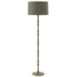 Kane Solid Floor Lamp - Modern Brass / Matte Smokey Taupe