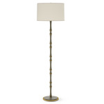 Kane Fabric Floor Lamp - Matte Smoky Taupe / Fondine / Modern Brass