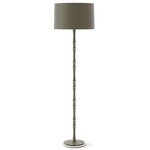 Kane Solid Floor Lamp - Polished Nickel / Matte Smokey Taupe