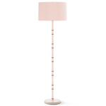 Kane Solid Floor Lamp - Polished Nickel / Rose Water