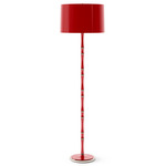 Kane Solid Floor Lamp - Polished Nickel / Ruby Red