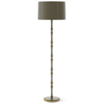 Kane Solid Floor Lamp - Modern Brass / Smokey Taupe