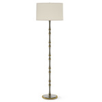 Kane Fabric Floor Lamp - Smoky Taupe / Fondine / Modern Brass