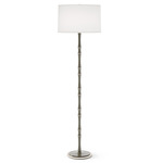 Kane Fabric Floor Lamp - Smoky Taupe / Ascot / Polished Nickel