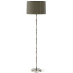 Kane Solid Floor Lamp - Polished Nickel / Smokey Taupe