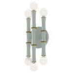 Kane Wall Sconce - Modern Brass / Celadon