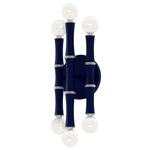 Kane Wall Sconce - Polished Nickel / Matte Midnight Blue