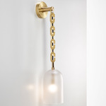 Dome Wall Sconce - Brushed Brass / Frosted Clear