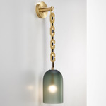 Dome Wall Sconce - Brushed Brass / Frosted Smoke