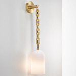 Dome Wall Sconce - Brushed Brass / Frosted White