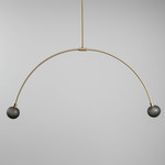 Balance 2.0 Pendant - Brushed Brass / Neutral Grey Textured