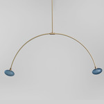 Balance 2.0 Pendant - Brushed Brass / Steel Blue Textured