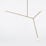 Angle 2.0 Pendant - Brushed Brass / White