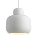 Stone Large Pendant - White