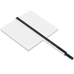 MicroTrack Ceiling End Power Feed With 10 inch Track - Matte White