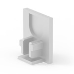 MicroTrack Ceiling / Recessed End Cap - Matte White