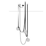 Plusminus Sphere Multi-Light Pendant - Black / Black