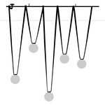 Plusminus Sphere Linear Multi-Light Pendant - Black / Black
